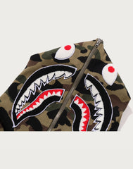 1ST CAMO JACQUARD SHARK RELAXED FIT FULL ZIP HOODIE MENS