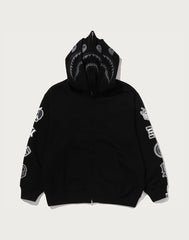 BAPE US BLACK FRIDAY DOUBLE SHARK RELAXED FIT FULL ZIP HOODIE MENS