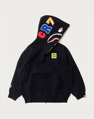 BAPE X CR7 LIFE LOGO RELAXED FIT SHARK FULL ZIP HOODIE #2 MENS