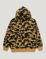 1ST CAMO BAPE LOGO RHINESTONE RELAXED FIT FULL ZIP HOODIE MENS