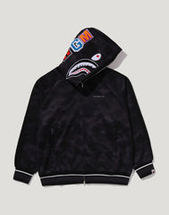 COLOR CAMO SHARK RELAXED FIT HOODIE TRACK JACKET MENS