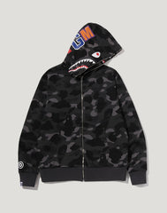 COLOR CAMO REVERSIBLE SHARK FULL ZIP HOODIE MENS