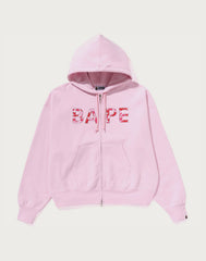 ABC CAMO CRYSTAL LOGO WIDE ZIP HOODIE LADIES