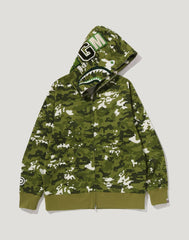 MULTI PIXEL CAMO SHARK REGULAR FIT FULL ZIP HOODIE MENS