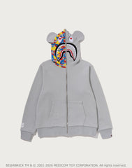 MEDICOM TOY 30TH ANNIV. BE@R SHARK FULL ZIP REVERSIBLE HOODIE MENS