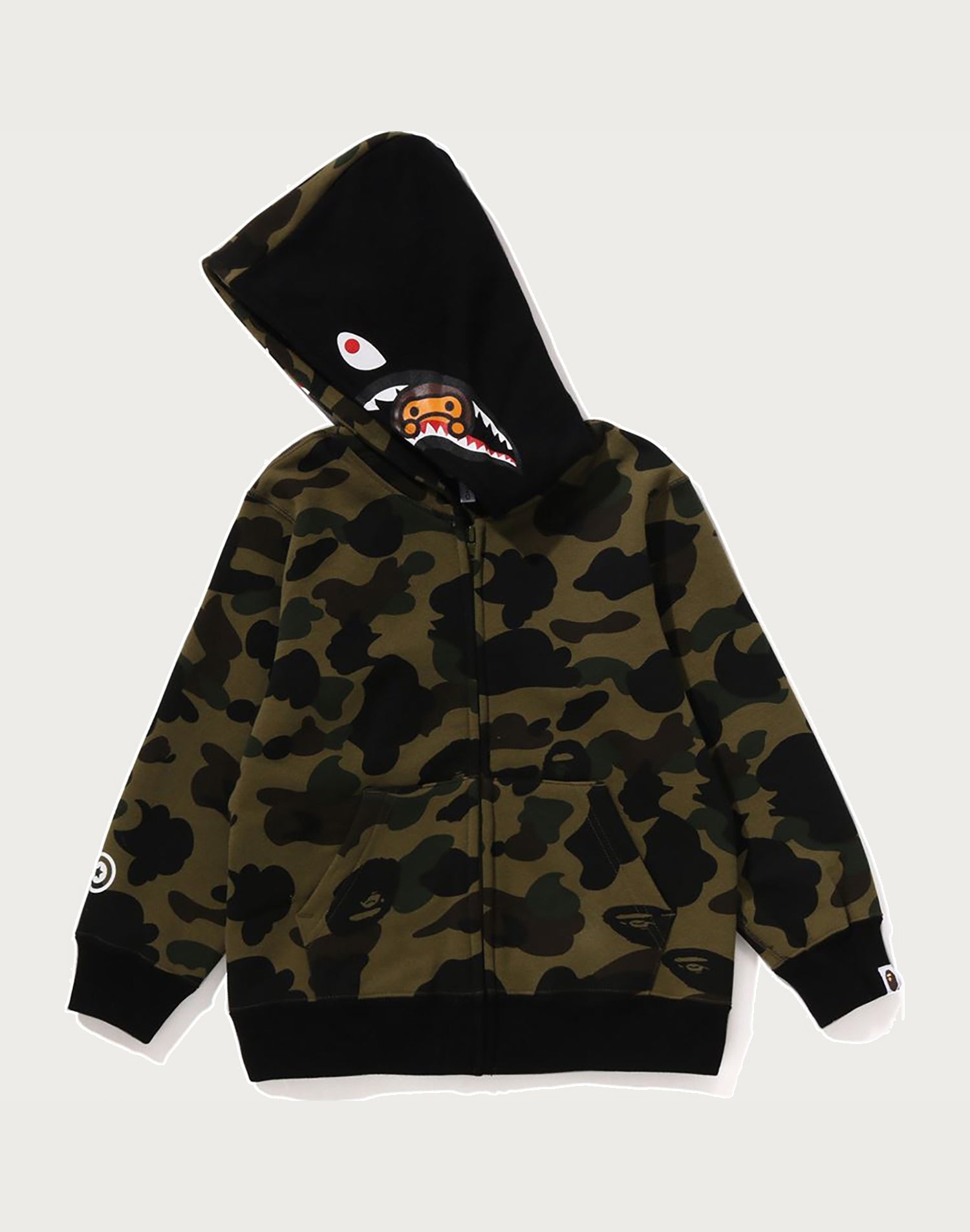 1ST CAMO MILO SHARK ZIP HOODIE KIDS